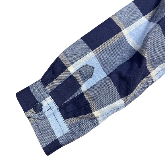 Janie & Jack Boys Blue Plaid Sherpa Lined Flannel Shirt Jacket Size 3 to 4 - New - Picture 4 of 9